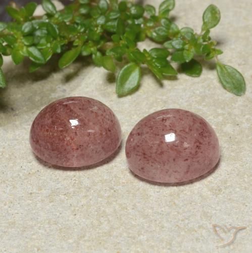 Gemme di Quarzo fragola Rosa medio naturale da 10.08 ct, Ovale, Traslucido