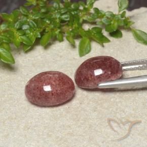 Gemme di Quarzo fragola Rosa rosa naturale da 6.51 ct, Ovale, Traslucido