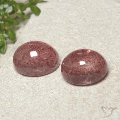 Gemme di Quarzo fragola Rosa medio naturale da 9.40 ct, Ovale, Traslucido
