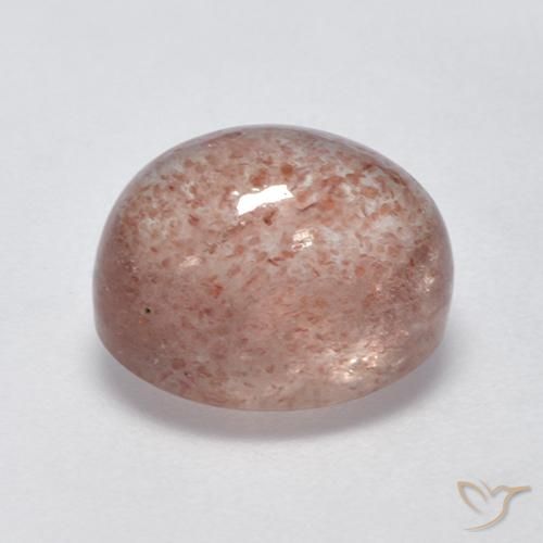 Quarzo fragola Rosa terroso naturale da 4.29 ct, Ovale, Traslucido