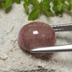 Quarzo fragola Rosa medio naturale da 3.51 ct, Ovale, Traslucido