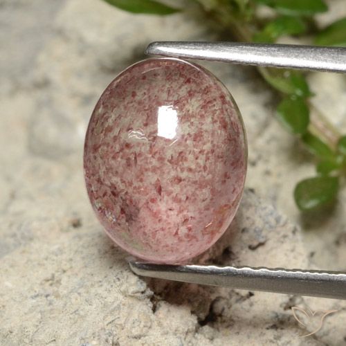 3.93ct Naturale Rosa chiaro Quarzo Fragola, Ovale, Traslucido
