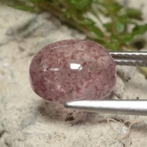 Quarzo fragola Rosa chiaro gomma da masticare naturale da 4.09 ct, Ovale, Traslucido