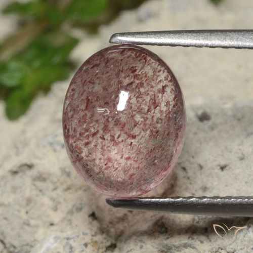 3.36ct Naturale Rosa rosa Quarzo Fragola, Ovale, Traslucido