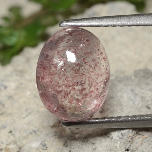 2.94ct Naturale Rosa Bubblegum profondo Quarzo Fragola, Ovale, Traslucido