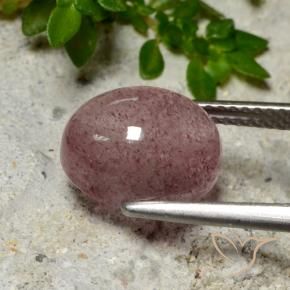 Quarzo fragola Rosa rosa naturale da 5.04 ct, Ovale, Traslucido