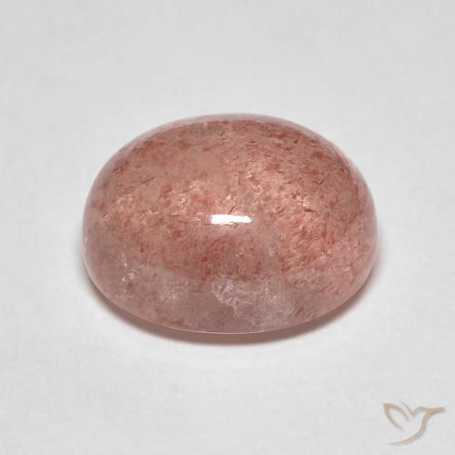 Quarzo fragola Pompelmo Rosa naturale da 4.84 ct, Ovale, Traslucido