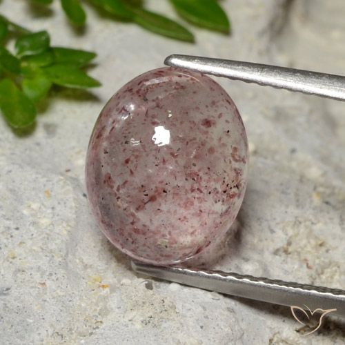 4.35ct Naturale Rosa Bubblegum profondo Quarzo Fragola, Ovale, Traslucido