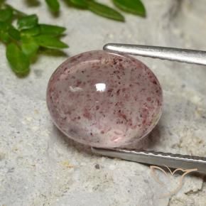 Quarzo fragola Rosa Bubblegum profondo naturale da 4.35 ct, Ovale, Traslucido