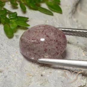 Quarzo fragola Rosa Bubblegum profondo naturale da 4.35 ct, Ovale, Traslucido