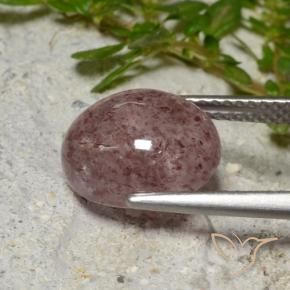 Quarzo fragola Rosa profondo palissandro naturale da 4.52 ct, Ovale, Traslucido