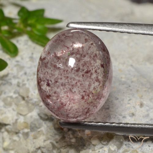 4.64ct Naturale Rosa medio Quarzo Fragola, Ovale, Traslucido