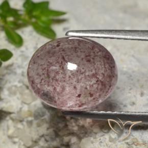 Quarzo fragola Rosa medio naturale da 4.64 ct, Ovale, Traslucido