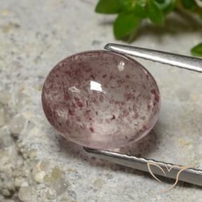 Quarzo fragola Rosa medio naturale da 4.67 ct, Ovale, Traslucido
