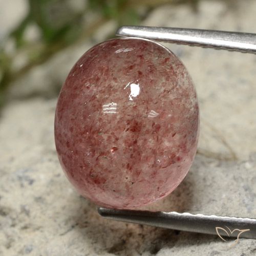 5.34ct Naturale Rosa rosa Quarzo Fragola, Ovale, Traslucido