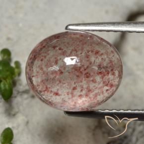 Quarzo fragola Rosa medio naturale da 4.25 ct, Ovale, Traslucido