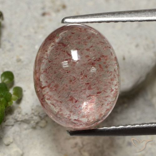 4.57ct Naturale Rosa medio Quarzo Fragola, Ovale, Traslucido
