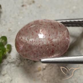 Quarzo fragola Rosa medio naturale da 4.57 ct, Ovale, Traslucido