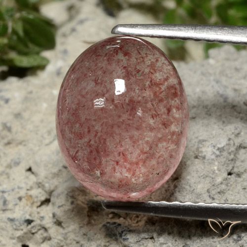 4.18ct Naturale Rosa rosa Quarzo Fragola, Ovale, Traslucido