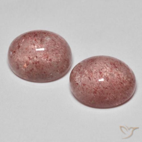 Gemme di Quarzo fragola Rosa scuro naturale da 7.31 ct, Ovale, Traslucido