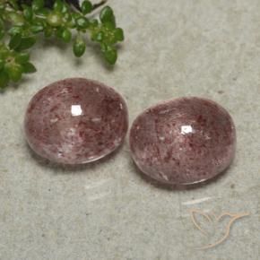 Gemme di Quarzo fragola Rosa scuro naturale da 8.31 ct, Ovale, Traslucido