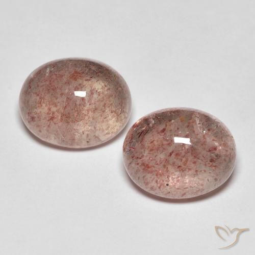 5.55ctw Naturale Rosa rosa Quarzo Fragola, Ovale, Traslucido