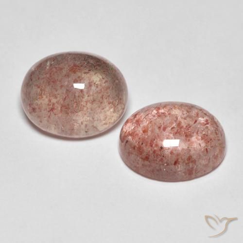 Gemme di Quarzo fragola Rosa rosa naturale da 5.55 ct, Ovale, Traslucido