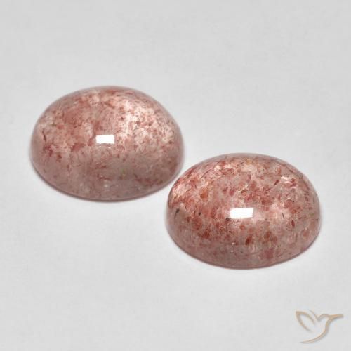Gemme di Quarzo fragola Rosa rosa naturale da 5.55 ct, Ovale, Traslucido