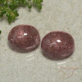 Gemme di Quarzo fragola Rosa scuro naturale da 7.72 ct, Ovale, Traslucido