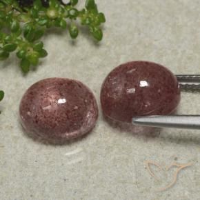 Gemme di Quarzo fragola Rosa scuro naturale da 7.72 ct, Ovale, Traslucido
