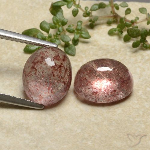 7.17ctw Naturale Rosa rosa Quarzo Fragola, Ovale, Traslucido
