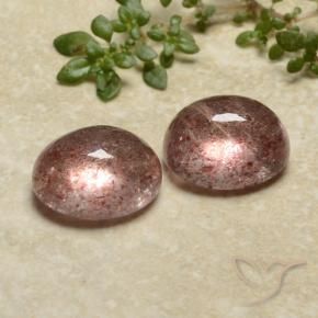 Gemme di Quarzo fragola Rosa rosa naturale da 7.17 ct, Ovale, Traslucido