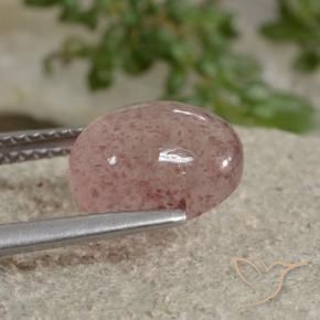 Quarzo fragola Rosa medio naturale da 3.43 ct, Ovale, Traslucido