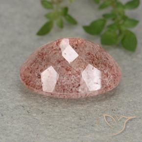 Quarzo fragola Rosa rosa naturale da 5.83 ct, Ovale, Traslucido