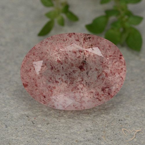 5.79ct Naturale Rosa rosa Quarzo Fragola, Ovale, Traslucido