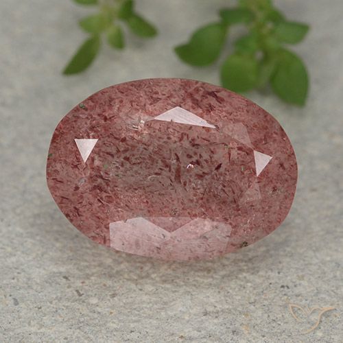6.14ct Naturale Rosa rosa Quarzo Fragola, Ovale, Traslucido