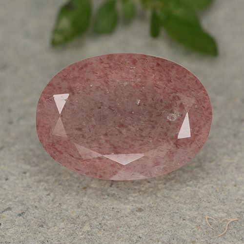 5.57ct Naturale Rosa rosa Quarzo Fragola, Ovale, Traslucido