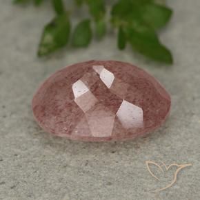 Quarzo fragola Rosa rosa naturale da 5.57 ct, Ovale, Traslucido