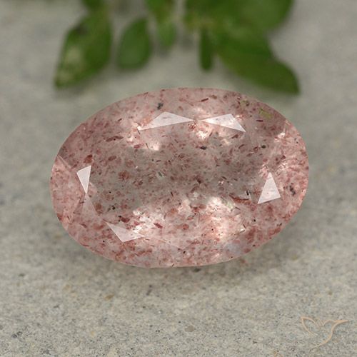 4.94ct Naturale Rosa chiaro Quarzo Fragola, Ovale, Traslucido