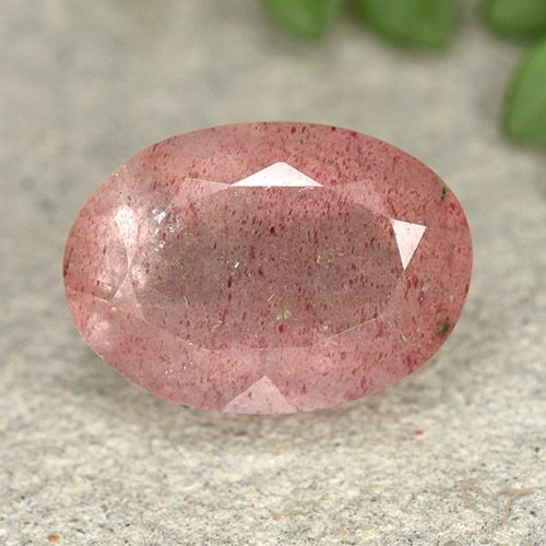5.75ct Naturale Rosa medio-chiaro Quarzo Fragola, Ovale, Traslucido