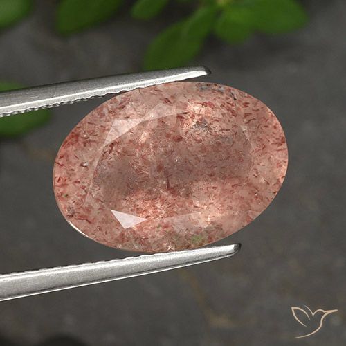 5.61ct Naturale Rosa rosa Quarzo Fragola, Ovale, Traslucido