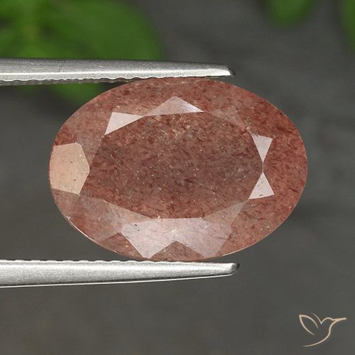 5.50ct Naturale Rosa medio Quarzo Fragola, Ovale, Traslucido