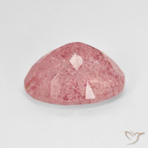 Quarzo fragola Rosa medio naturale da 6.39 ct, Ovale, Traslucido
