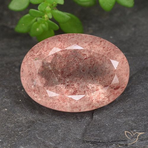 5.96ct Naturale Rosa rosa Quarzo Fragola, Ovale, Traslucido