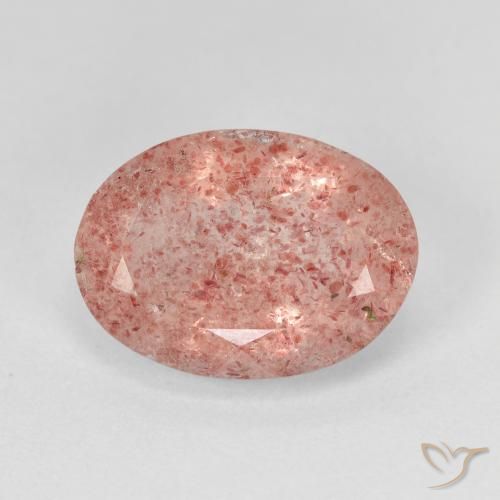 5.36ct Naturale Rosa medio Quarzo Fragola, Ovale, Traslucido