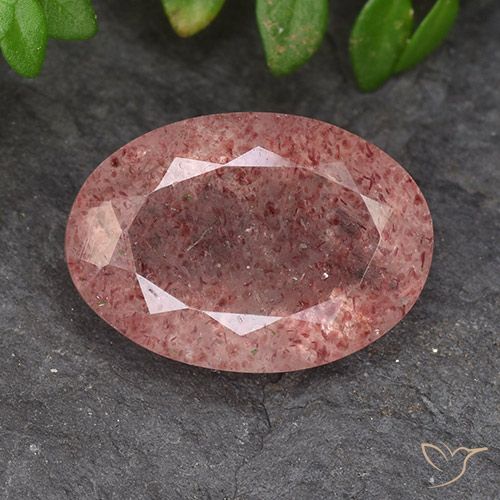 4.75ct Naturale Rosa medio Quarzo Fragola, Ovale, Traslucido