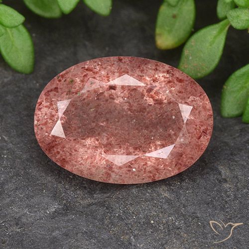 5.52ct Naturale Rosa medio Quarzo Fragola, Ovale, Traslucido
