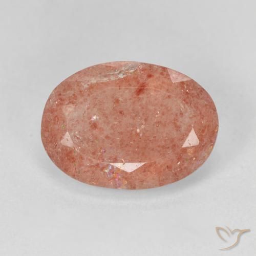 4.70ct Naturale Rosa chiaro Quarzo fragola, Ovale, Traslucido
