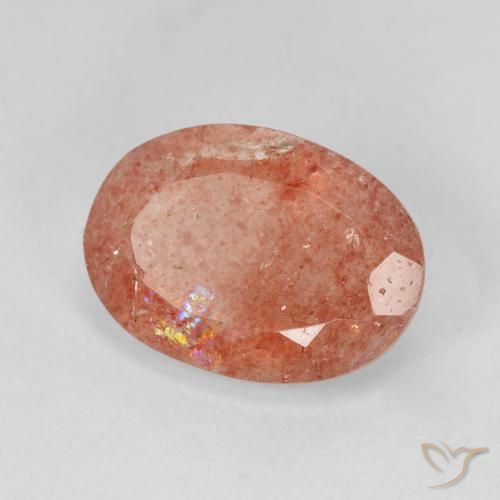 Quarzo fragola Rosa chiaro naturale da 4.70 ct, Ovale, Traslucido