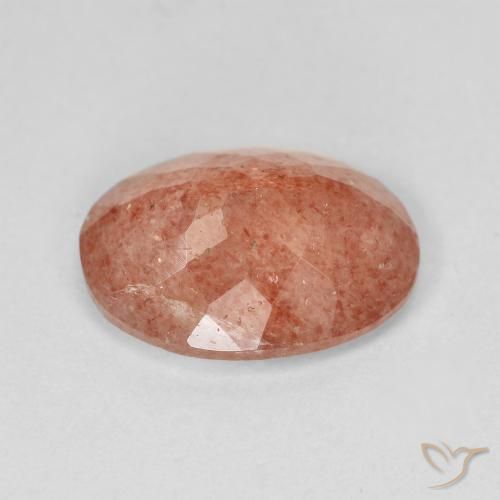 Quarzo fragola Rosa chiaro naturale da 4.70 ct, Ovale, Traslucido
